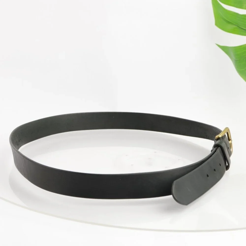 Duluth Mens Belt Size 44 2XL Black Leather 1 1/2
